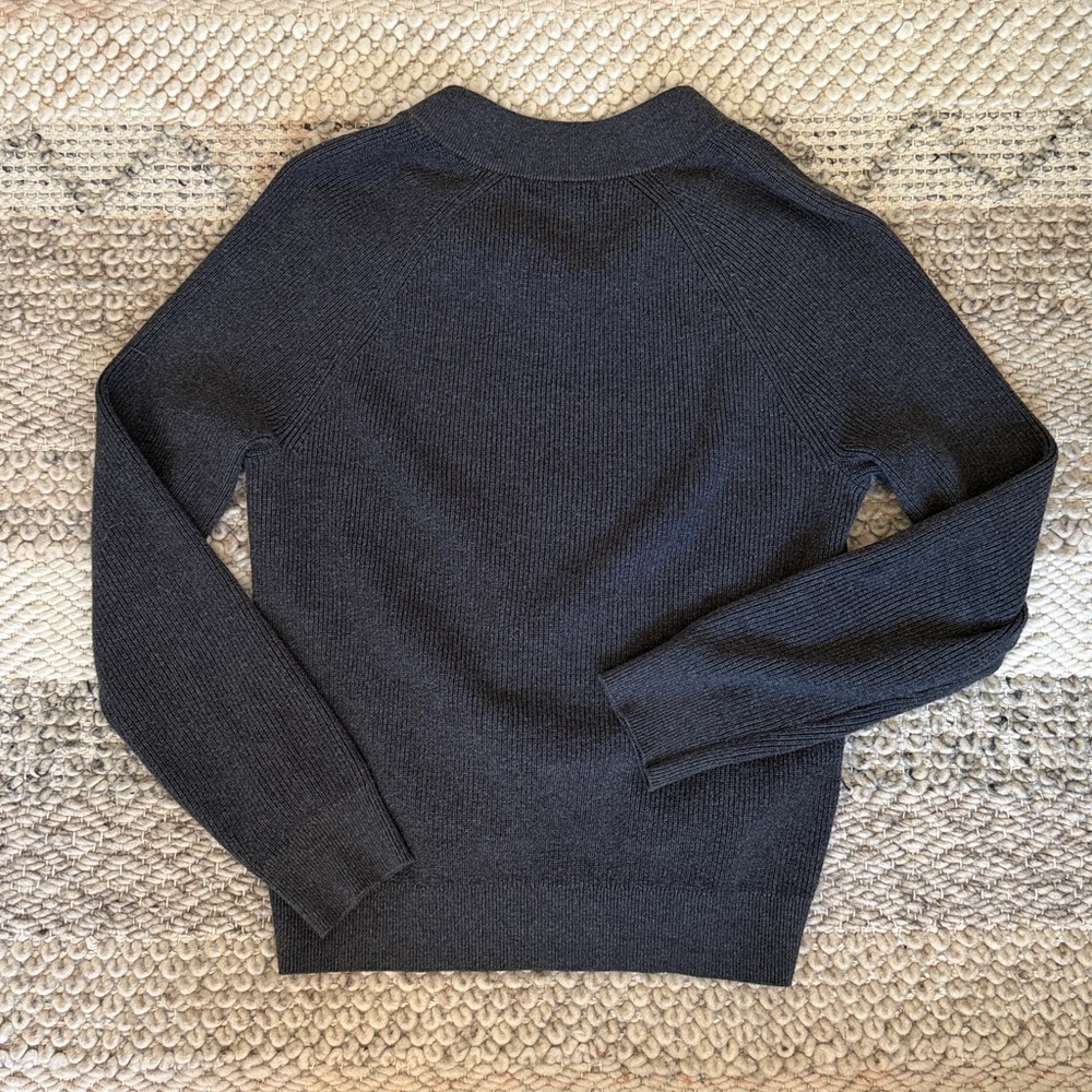 Banana Republic Full Zip Charcoal Grey Knit Cardigan Men’s Medium - Picture 7 of 8